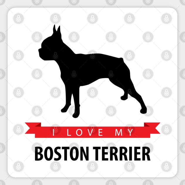 I Love My Boston Terrier Magnet by millersye